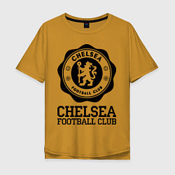 Футболка оверсайз мужская Chelsea FC: Emblem, цвет: горчичный