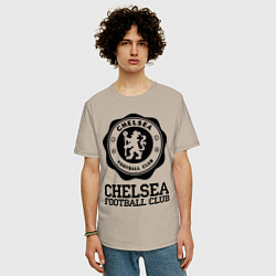 Футболка оверсайз мужская Chelsea FC: Emblem, цвет: миндальный — фото 2