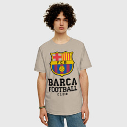 Футболка оверсайз мужская Barcelona Football Club, цвет: миндальный — фото 2
