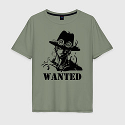 Мужская футболка оверсайз Портгас Д Эйс в розыске One Piece