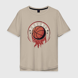 Футболка оверсайз мужская NBA - Suns, цвет: миндальный