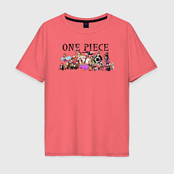 Мужская футболка оверсайз Персонажи One Piece Большой куш
