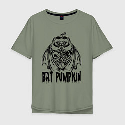 Мужская футболка оверсайз Bat pumpkin
