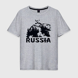 Мужская футболка оверсайз Russian bear
