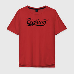 Футболка оверсайз мужская Elysium логотип, цвет: красный