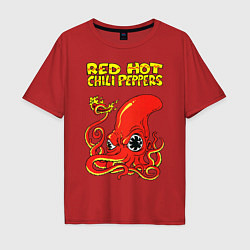 Футболка оверсайз мужская RED HOT CHILI PEPPERS, цвет: красный