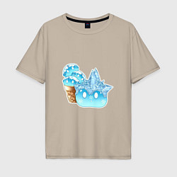 Мужская футболка оверсайз Мороженко-слайм