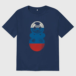 Мужская футболка оверсайз Неваляшка триколор