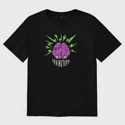Футболка оверсайз мужская Brainstorm, цвет: черный