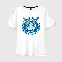 Футболка оверсайз мужская Night Tiger, цвет: белый