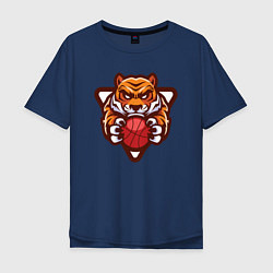 Мужская футболка оверсайз Basketball Tiger
