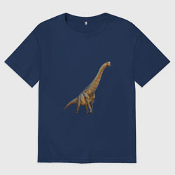 Мужская футболка оверсайз Брахиозавр