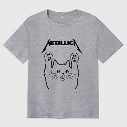 Футболка оверсайз мужская METALLICA МЕТАЛЛИКА, цвет: меланж