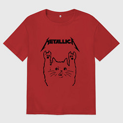 Футболка оверсайз мужская METALLICA МЕТАЛЛИКА, цвет: красный