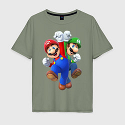 Футболка оверсайз мужская Mario Bros, цвет: авокадо