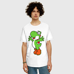 Футболка оверсайз мужская Yoshi, цвет: белый — фото 2