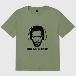 Футболка оверсайз мужская Dr House music, цвет: авокадо