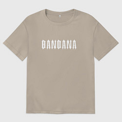 Футболка оверсайз мужская KIZARU, BIG BABY TAPE, BANDANA, цвет: миндальный