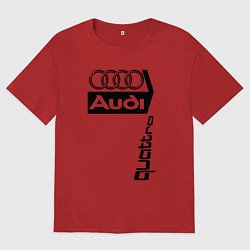 Футболка оверсайз мужская АудиAudi, цвет: красный