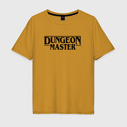 Мужская футболка оверсайз DUNGEON MASTER ГАЧИМУЧИ ЧЁРНЫЙ ЛОГО
