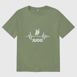 Футболка оверсайз мужская Пульс Дзюдо, цвет: авокадо