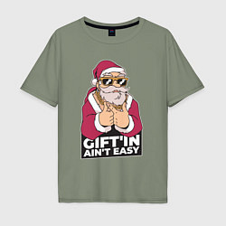 Мужская футболка оверсайз Santa Gangster