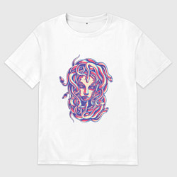 Футболка оверсайз мужская Горгона младшая, цвет: белый