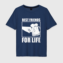 Мужская футболка оверсайз Best Friends For Life-Кулак встрою