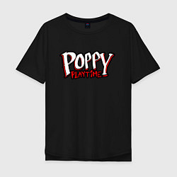 Футболка оверсайз мужская Poppy Playtime: Logo, цвет: черный