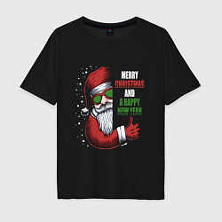 Мужская футболка оверсайз Merry Christmas and Happy New Year!