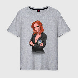 Футболка оверсайз мужская Dana Scully X-Files, цвет: меланж