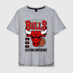 Футболка оверсайз мужская Chicago Bulls NBA, цвет: меланж