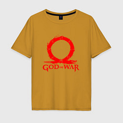 Мужская футболка оверсайз GOD OF WAR RED LOGO RAGNAROK