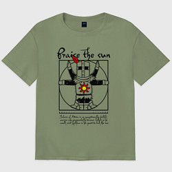 Мужская футболка оверсайз Dark Souls - Praise the Sun!