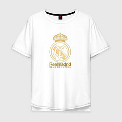 Мужская футболка оверсайз Real Madrid gold logo