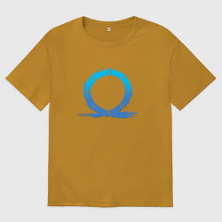 Футболка оверсайз мужская CBVDJK СИМВОЛ КРАТОСА, БОГ ВОЙНЫ, цвет: горчичный