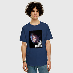 Футболка оверсайз мужская Чон Джин Су, цвет: тёмно-синий — фото 2