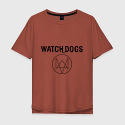Футболка оверсайз мужская Watch Dogs, цвет: кирпичный