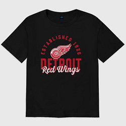 Мужская футболка оверсайз Detroit Red Wings Детройт Ред Вингз