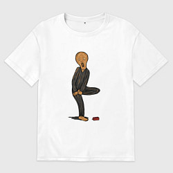 Футболка оверсайз мужская КРИК БОЛИ!, цвет: белый