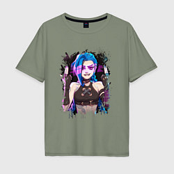 Мужская футболка оверсайз JINX SHOOT ARCANE LOL