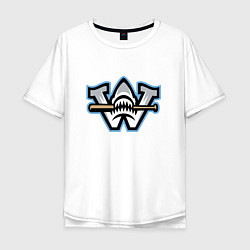 Футболка оверсайз мужская Wilmington sharks - baseball team, цвет: белый