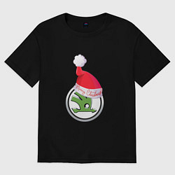 Футболка оверсайз мужская Skoda Merry Christmas, цвет: черный