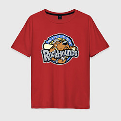 Футболка оверсайз мужская Midland Rockhounds - baseball team, цвет: красный