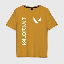 Футболка оверсайз мужская Valorant - Logo, цвет: горчичный