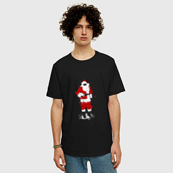 Футболка оверсайз мужская My Santa, цвет: черный — фото 2