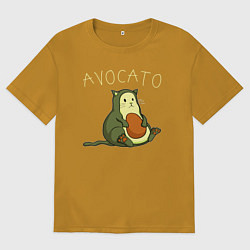 Футболка оверсайз мужская AVOCATO АВОКАТО, цвет: горчичный