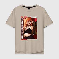 Мужская футболка оверсайз Аска Asuka, Евангелион Evangelion