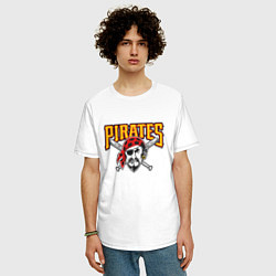 Футболка оверсайз мужская Pittsburgh Pirates - baseball team, цвет: белый — фото 2