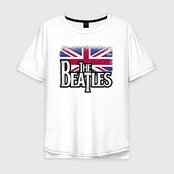 Футболка оверсайз мужская The Beatles Great Britain Битлз, цвет: белый